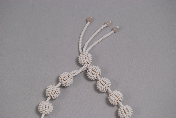 White crochet bead necklace