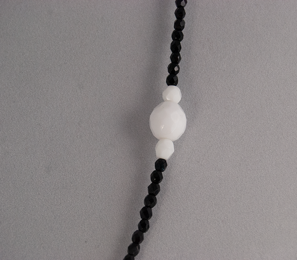 Black and white beaded necklace