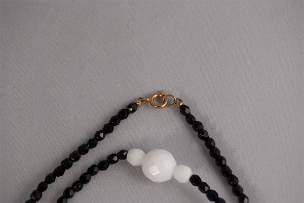 Black and white beaded necklace