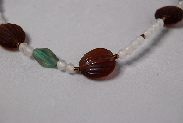 Glass multi-bead necklace