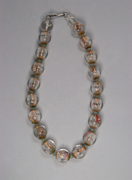 Buddha glass bead necklace