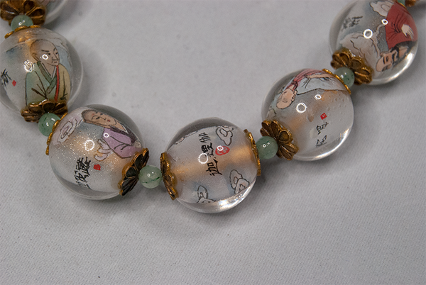 Buddha glass bead necklace