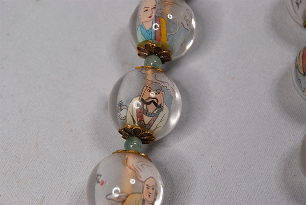 Buddha glass bead necklace