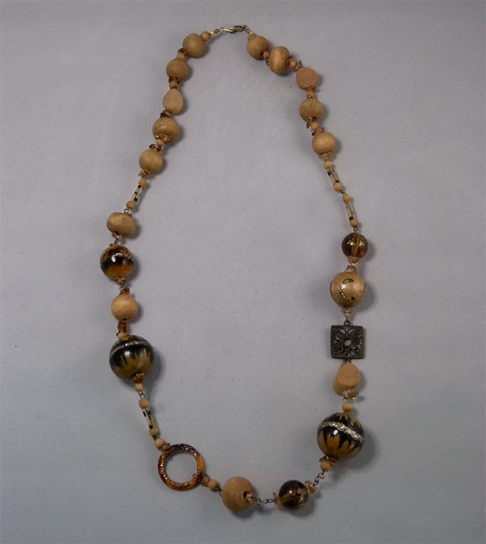 Earth-toned multi-bead necklace