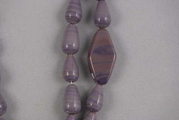 Double strand purple beaded necklace