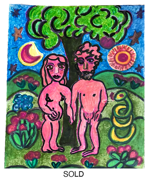 "Nude Couple" by Malcah Zeldis