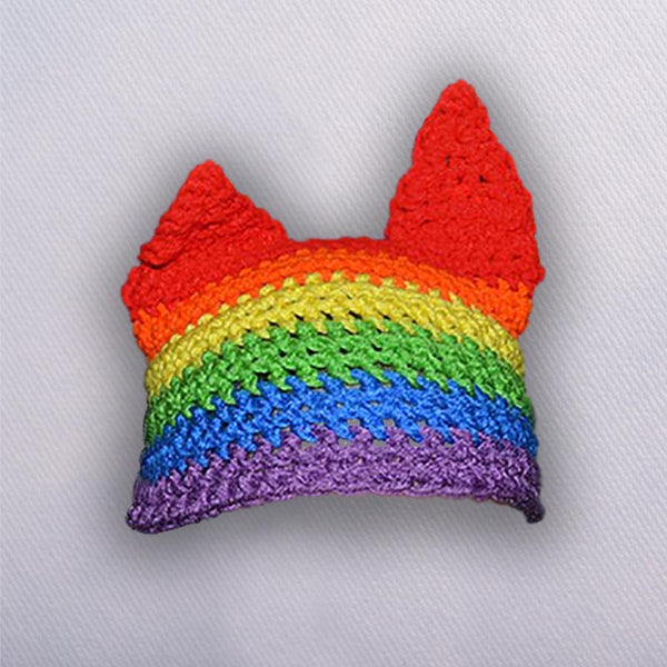 Rainbow Pussy Hat by Mara's Creations at Parity Productions' The Parity Store