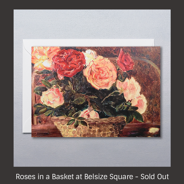 Roses in a Basket at Belsize Square - Sylvia Sleigh Greeting Card