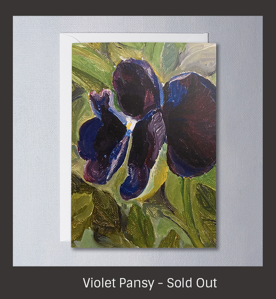 Violet Pansy - Sylvia Sleigh Greeting Card